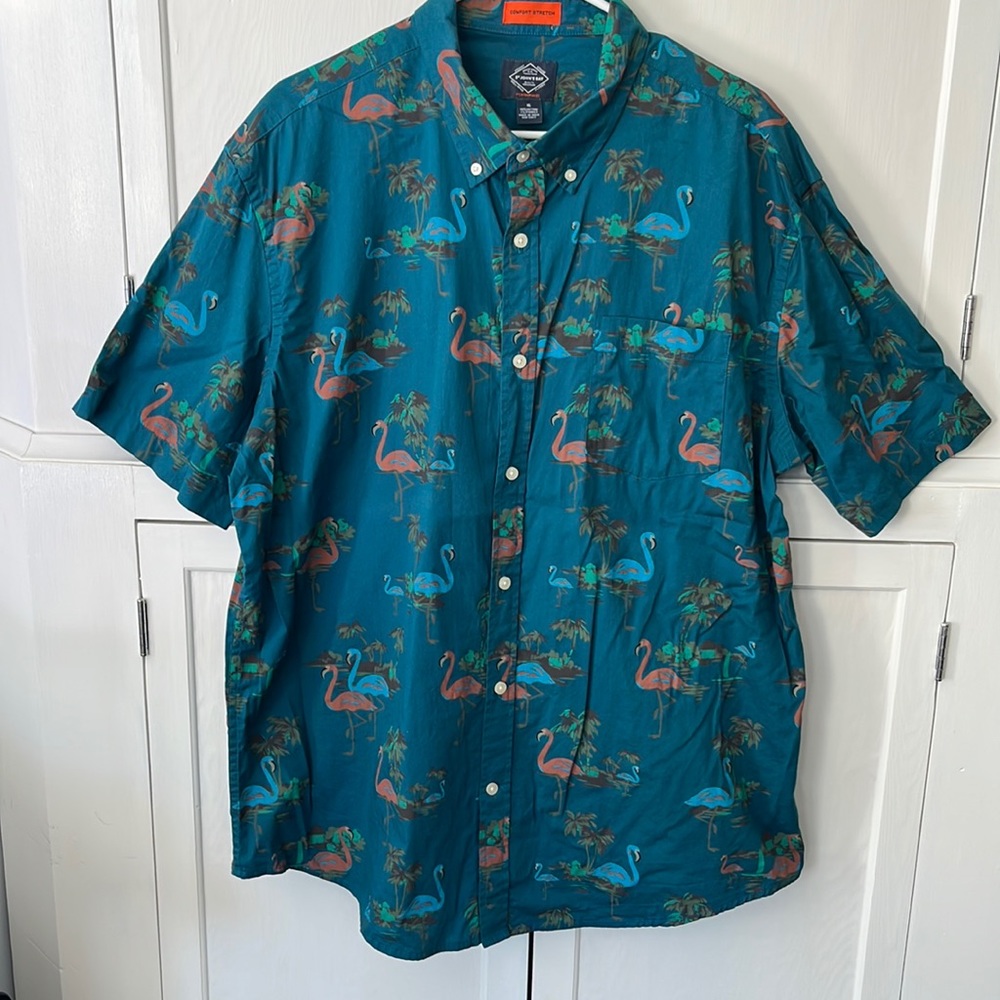 St John’s Bay | Comfort Stretch | XL | FLAMINGOS!